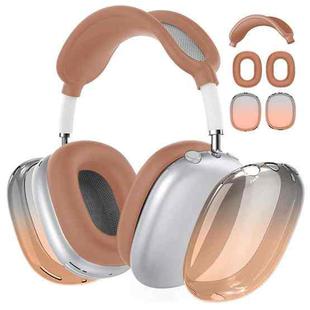 For Apple AirPods Max Headphones Gradient TPU Protective Case(Light Brown)