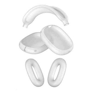 For Apple AirPods Max Headphones Silicone Protective Case(Transparent White)