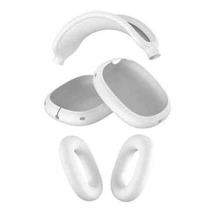 For Apple AirPods Max Headphones Silicone Protective Case(Silver White)