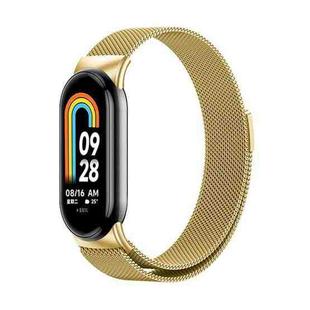 For Xiaomi Mi Band 8 / 8 NFC xDfind Milan Magnetic Stainless Steel Watch Band(Gold)