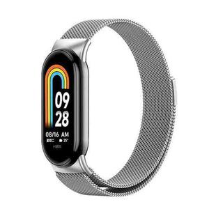 For Xiaomi Mi Band 8 / 8 NFC xDfind Milan Magnetic Stainless Steel Watch Band(Silver)