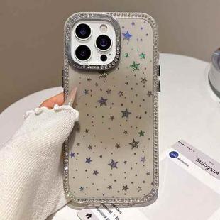 For iPhone 13 Pro Holographic Starry Pattern TPU Hybrid IMD Full Coverage Phone Case(Brown)