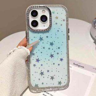 For iPhone 11 Pro Max Holographic Starry Pattern TPU Hybrid IMD Full Coverage Phone Case(Blue)