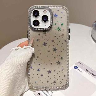 For iPhone 11 Pro Max Holographic Starry Pattern TPU Hybrid IMD Full Coverage Phone Case(Brown)