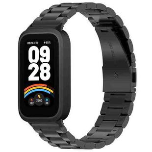 For Redmi Band 3 / Xiaomi Smart Band 9 Active xDfind Three Beads Metal Watch Band(Black)