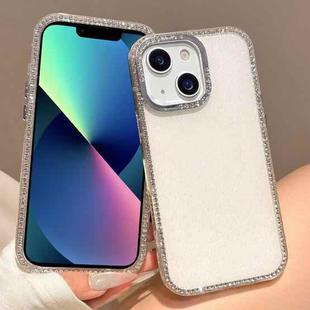 For iPhone 13 / 14 Colorful Glitter TPU Hybrid IMD Full Coverage Phone Case(White)