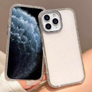 For iPhone 11 Pro Max Colorful Glitter TPU Hybrid IMD Full Coverage Phone Case(White)