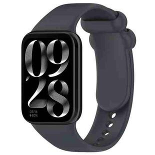 For Xiaomi Smart Band 9 Pro / 8 Pro xDfind Solid Color Black Buckle Silicone Watch Band(Dark Grey)