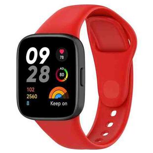 For Redmi Watch 3 Active / Watch 3 Lite xDfind Solid Color Silicone Watch Band(Red)
