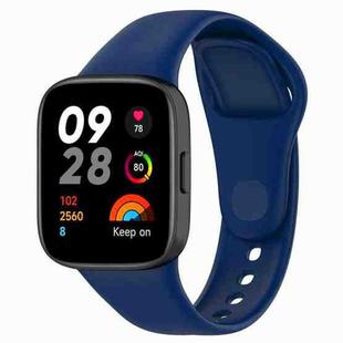 For Redmi Watch 3 Active / Redmi Watch 3 Lite xDfind Solid Color Silicone Watch Band(Dark Blue)