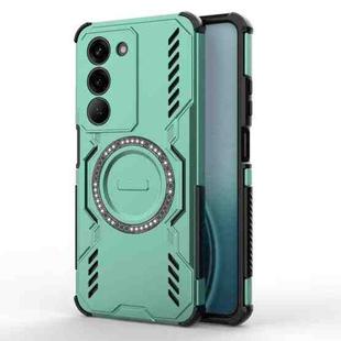 For Realme V60 Pro 5G Butterfly Armor MagSafe Magnetic Ring Shockproof Phone Case(Light Green)