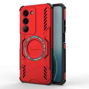 For Realme V60 Pro 5G Butterfly Armor MagSafe Magnetic Ring Shockproof Phone Case(Red)