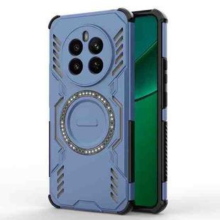 For Realme 12+ 5G Global / P1 5G Global Butterfly Armor MagSafe Magnetic Ring Shockproof Phone Case(Blue)