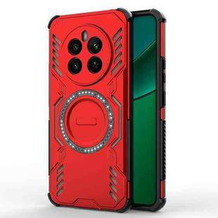 For Realme 12+ 5G Global / P1 5G Global Butterfly Armor MagSafe Magnetic Ring Shockproof Phone Case(Red)