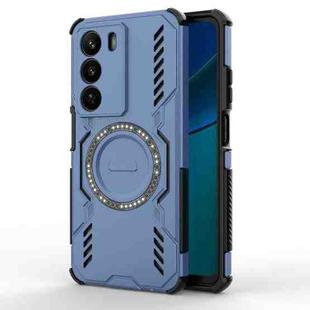 For Realme C73 5G Global Butterfly Armor MagSafe Magnetic Ring Shockproof Phone Case(Blue)