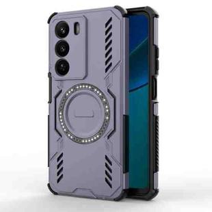For Realme C73 5G Global Butterfly Armor MagSafe Magnetic Ring Shockproof Phone Case(Purple)