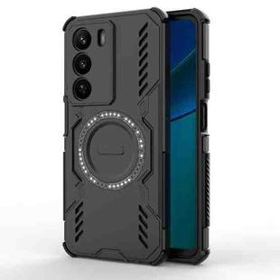 For Realme C73 5G Global Butterfly Armor MagSafe Magnetic Ring Shockproof Phone Case(Black)