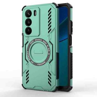 For Realme C73 5G Global Butterfly Armor MagSafe Magnetic Ring Shockproof Phone Case(Light Green)