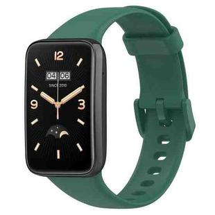 For Xiaomi Mi Band 7 Pro xDfind Solid Color Silicone Watch Band(Dark Green)