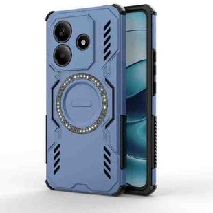 For Redmi Note 14 5G Butterfly Armor MagSafe Magnetic Ring Shockproof Phone Case(Blue)