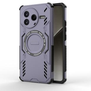 For Redmi K80 5G Butterfly Armor MagSafe Magnetic Ring Shockproof Phone Case(Purple)