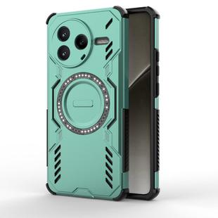 For Redmi K80 5G Butterfly Armor MagSafe Magnetic Ring Shockproof Phone Case(Light Green)