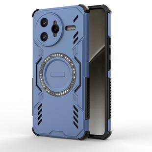 For Redmi K80 Pro 5G Butterfly Armor MagSafe Magnetic Ring Shockproof Phone Case(Blue)