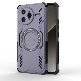For Redmi K80 Pro 5G Butterfly Armor MagSafe Magnetic Ring Shockproof Phone Case(Purple)