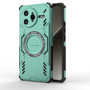 For Redmi K80 Pro 5G Butterfly Armor MagSafe Magnetic Ring Shockproof Phone Case(Light Green)
