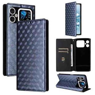 For Cubot A20 Cubic Grid Texture Flip Leather Phone Case(Blue)