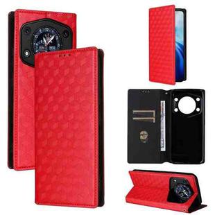 For Cubot A30 Cubic Grid Texture Flip Leather Phone Case(Red)