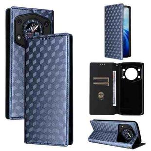 For Cubot A30 Cubic Grid Texture Flip Leather Phone Case(Blue)