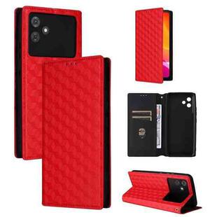 For Cubot Note 21 Cubic Grid Texture Flip Leather Phone Case(Red)