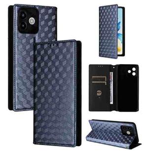 For Cubot Note 40 Cubic Grid Texture Flip Leather Phone Case(Blue)