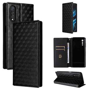 For Cubot X70 Cubic Grid Texture Flip Leather Phone Case(Black)