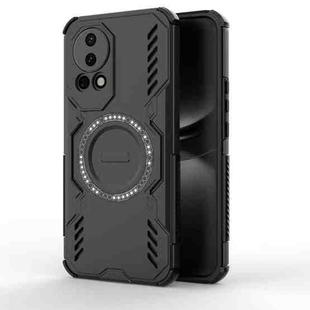 For Huawei nova 12 5G Butterfly Armor MagSafe Magnetic Ring Shockproof Phone Case(Black)