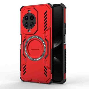 For Huawei nova 14 Pro 5G Butterfly Armor MagSafe Magnetic Ring Shockproof Phone Case(Red)