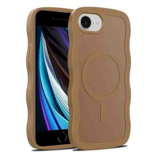 For iPhone SE 2022 / SE 2020 / 8 / 7 Skin Feel Wave Texture MagSafe Phone Case(Brown)
