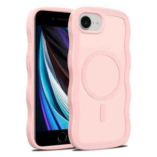 For iPhone SE 2022 / SE 2020 / 8 / 7 Skin Feel Wave Texture MagSafe Phone Case(Pink)