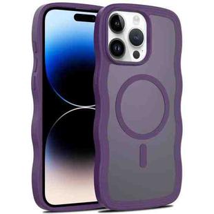 For iPhone 14 Pro Skin Feel Wave Texture MagSafe Phone Case(Purple)