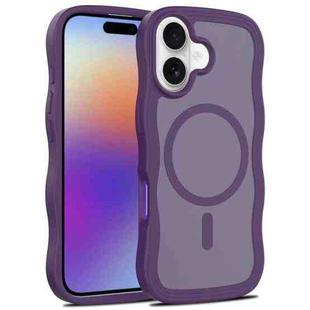 For iPhone 17 Skin Feel Wave Texture MagSafe Phone Case(Purple)