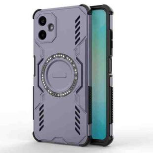 For Samsung Galaxy A06 4G Butterfly Armor MagSafe Magnetic Ring Shockproof Phone Case(Purple)