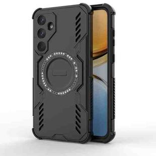 For Samsung Galaxy A55 5G Butterfly Armor MagSafe Magnetic Ring Shockproof Phone Case(Black)