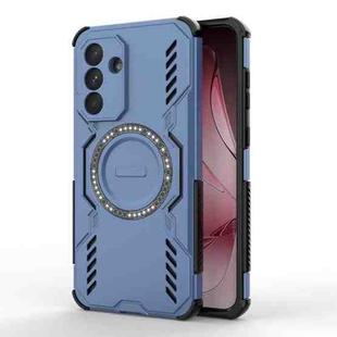 For Samsung Galaxy A36 5G Butterfly Armor MagSafe Magnetic Ring Shockproof Phone Case(Blue)