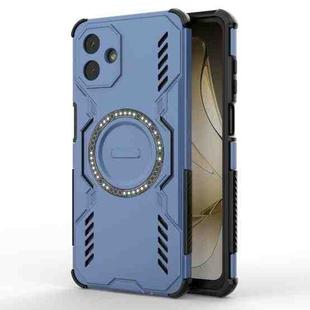 For Samsung Galaxy A07 4G Butterfly Armor MagSafe Magnetic Ring Shockproof Phone Case(Blue)