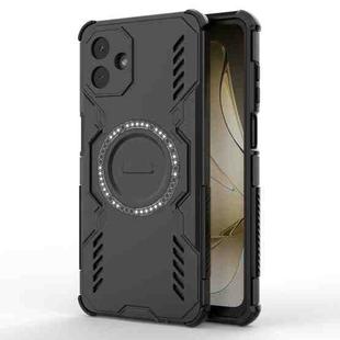 For Samsung Galaxy A07 4G Butterfly Armor MagSafe Magnetic Ring Shockproof Phone Case(Black)