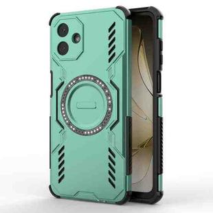 For Samsung Galaxy A07 4G Butterfly Armor MagSafe Magnetic Ring Shockproof Phone Case(Light Green)