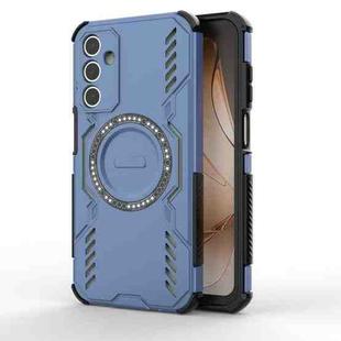 For Samsung Galaxy A15 5G Butterfly Armor MagSafe Magnetic Ring Shockproof Phone Case(Blue)