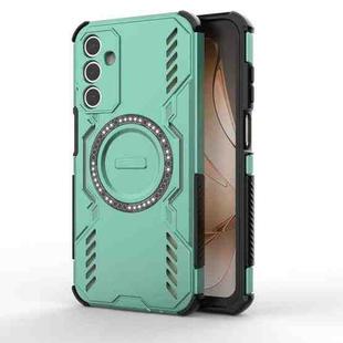 For Samsung Galaxy A15 5G Butterfly Armor MagSafe Magnetic Ring Shockproof Phone Case(Light Green)