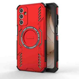 For Samsung Galaxy A15 5G Butterfly Armor MagSafe Magnetic Ring Shockproof Phone Case(Red)